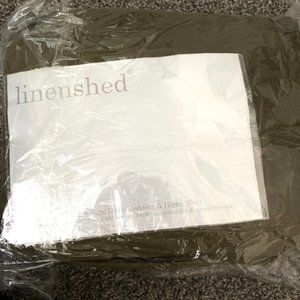 QUEEN Olive Green Linen sheet set